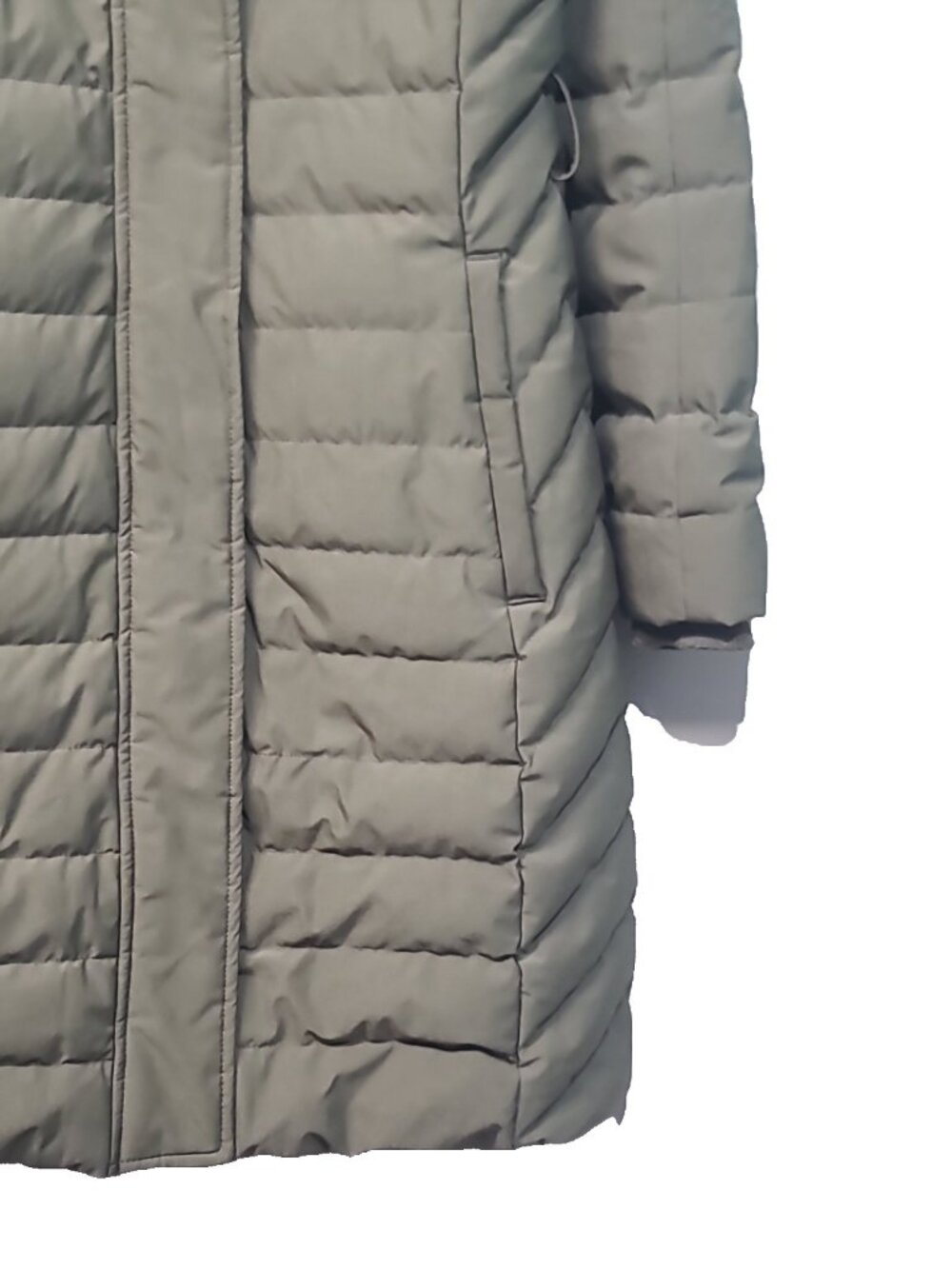 Abercrombie & Fitch women's down puffer parka M Deep Olive Green GUC - Picture 4 of 7